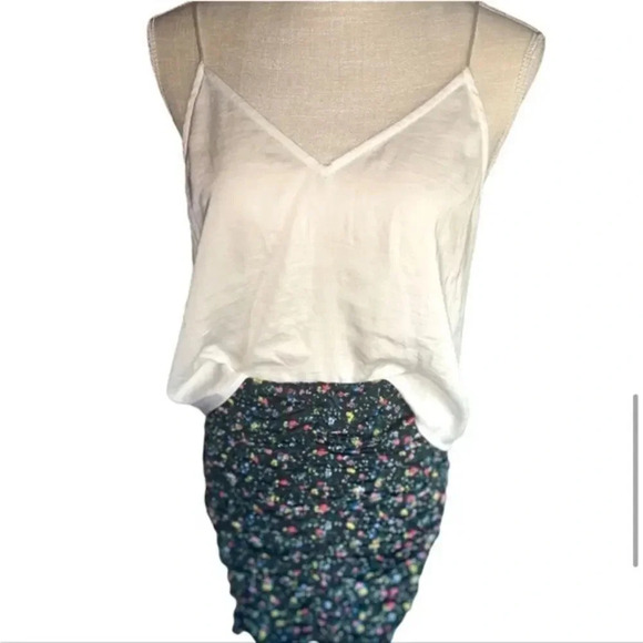 NWT ABOUND RUCHED BODYCON STRETCH SKIRT BLACK  DITSEY FLORAL PATTERN SIZE Xs - Picture 3 of 13